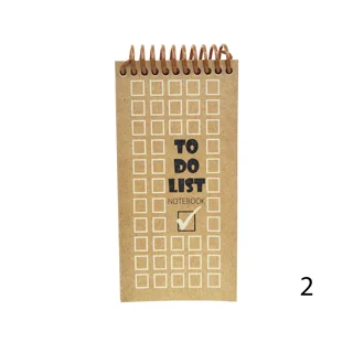 نمای روبه‌رو دفترچه یادداشت تو دو لیست (to do list)